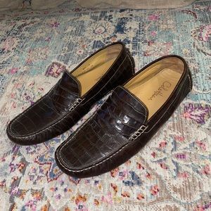 Cole Haan mens crocodile loafers